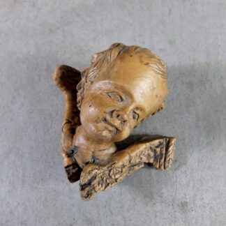 Antiker Holz Engelskopf