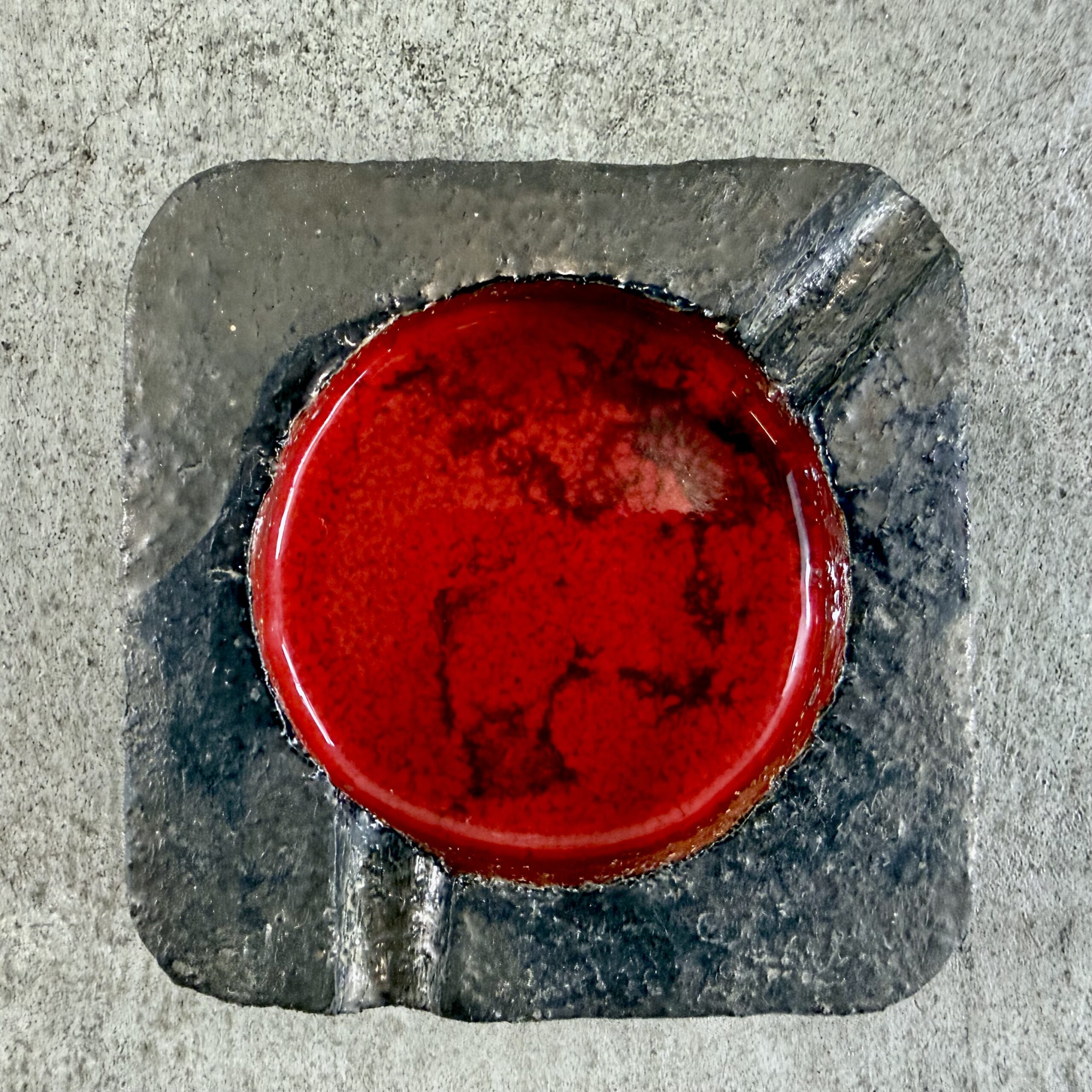 Mid-century Keramik Aschenbecher Brutalist