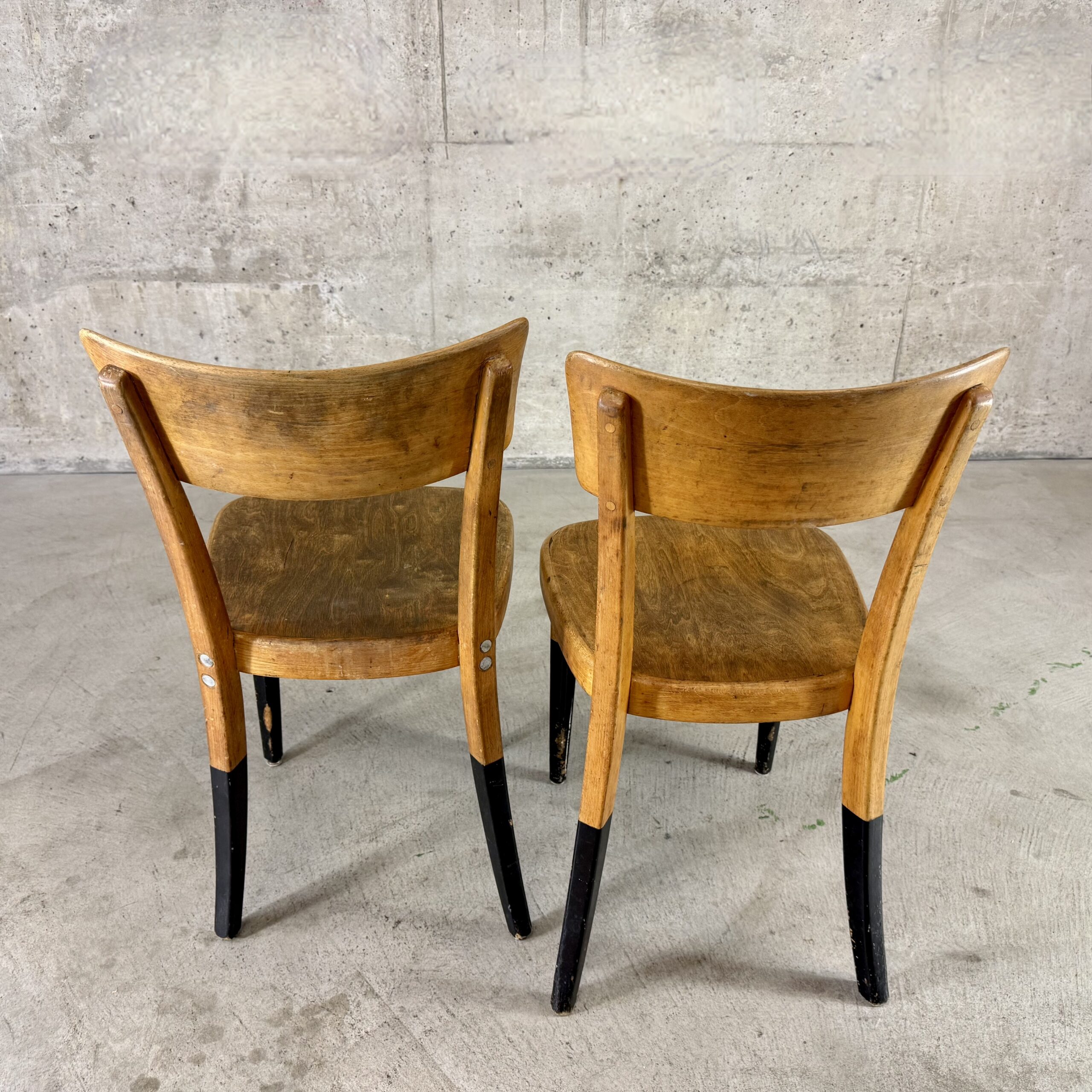 Vintage Schweizer Holzstühle Liestal
